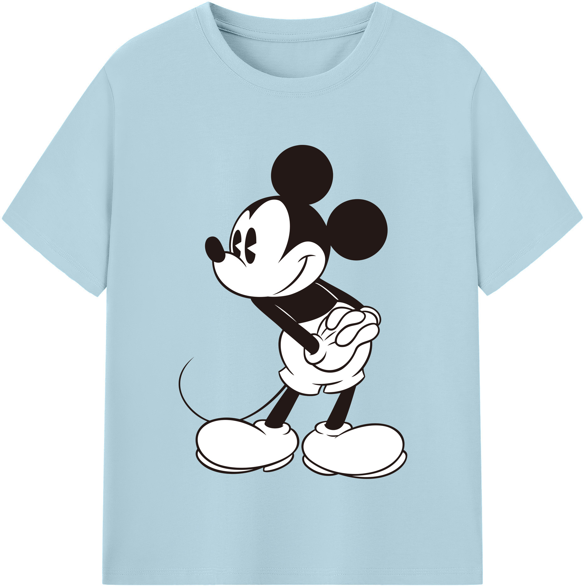 （画像用） ミッキーマウス Mickey Mouse 綿100％半袖Tシャツ（フロントプリント）